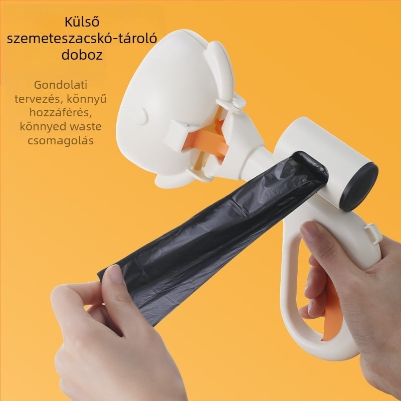 Kutyapiszok-gyűjtő eszköz – hordozható műanyag tisztító, 40 darabos doboz