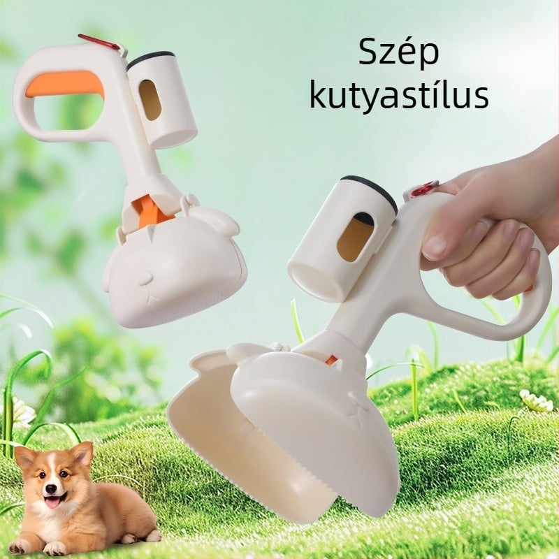 Kutyapiszok-gyűjtő eszköz – hordozható műanyag tisztító, 40 darabos doboz