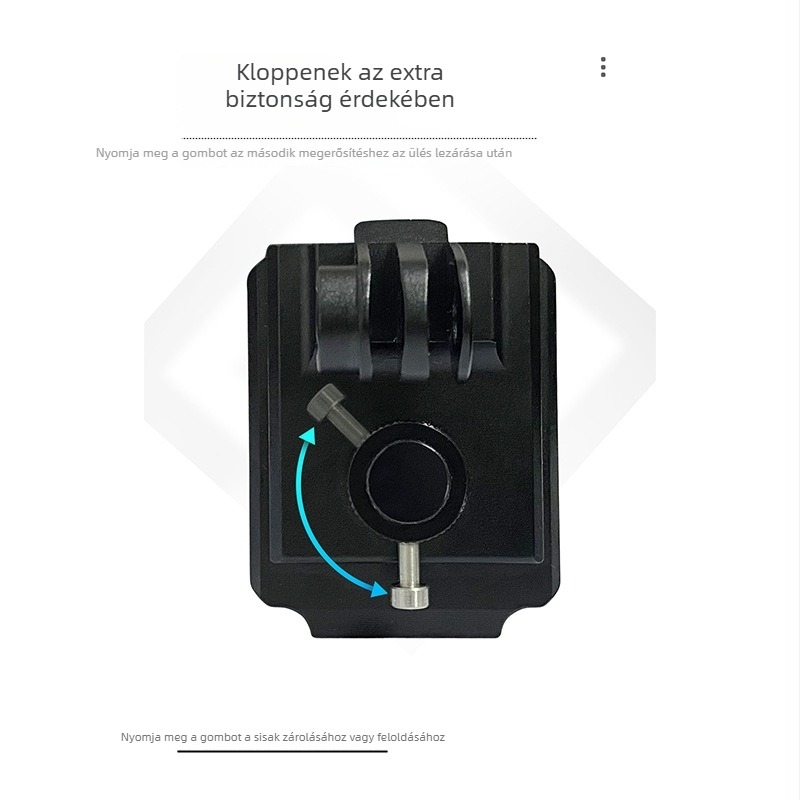 Sisakra szerelhető gyorskioldó, alumínium ötvözetű tartó GoPro 13/12/11 és más sportkamerákhoz