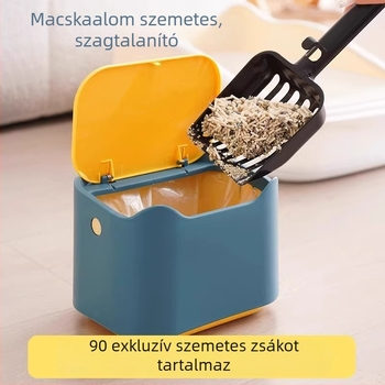 Telford macskaalom hulladéktároló, zárt illatvédő dizájn, műanyag, csomag 48 darab
