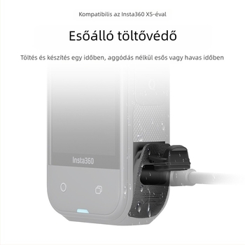 Insta360 X5 USB-port fedél – oldalsó védelem por és víz ellen, ABS + szilikon, testreszabható logó