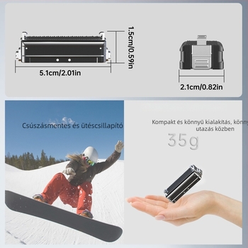 Insta360 Go3-hoz alumíniumöntvözet mágneses alap tartó 1/4 hüvelykes csavarfurattal (IN137)