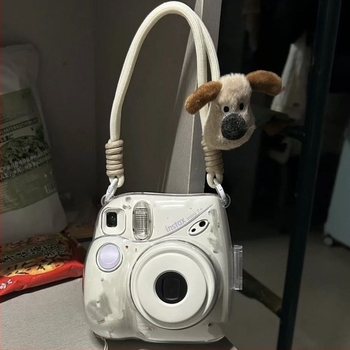 Instax Mini 11 Átlátszó Kristálytok – Corduroy anyagú, hátizsák-stílusú fényképezőgép-táska, uniszex