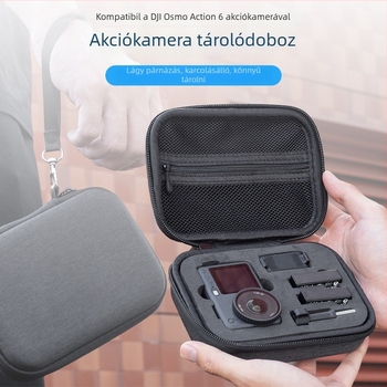 EVA anyagú tároló táska DJI Action 6/5Pro/4/3-hoz – 2 memóriakártya dobozzal