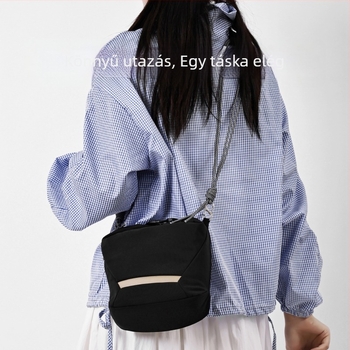 Crossbody kamera táska Fujifilm mirrorless és Canon számára – ultra könnyű nylonból készült védőtok poliészter béléssel