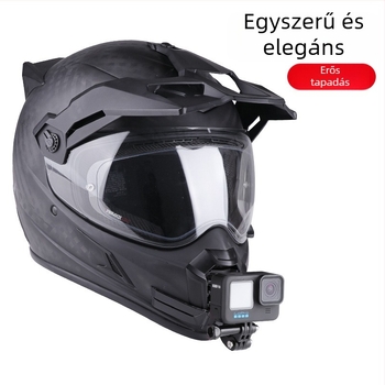 Motorkerékpár sisak állvédő tartó GoPro Hero11/10/12 és DJI Osmo Action számára – integrált sisaktartó