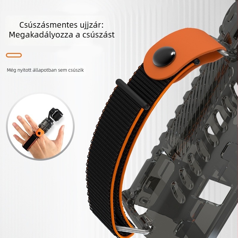 RCSTQ DJI Pocket 3 lencséjének védő tok anti-slip és anti-lost tigris pánttal, anyag: PC műanyag + borjúbőr