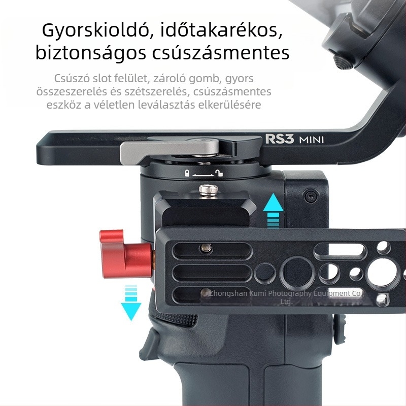 DJI RS2/RS3 stabilizátorhoz Pot típusú fogantyú, alumíniumötvözet, állítható, többfunkciós