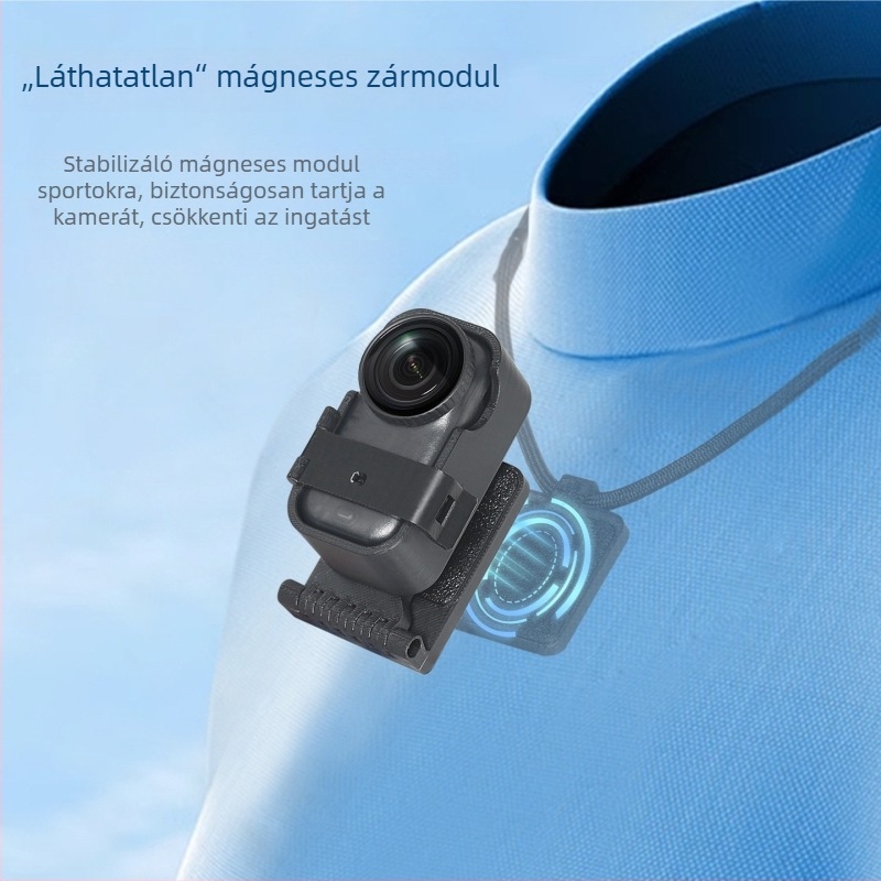 kipye Mágneses bővítő pánt DJI Nano akciókamera számára — műanyag + magnet, rejtett gyorskioldó alap
