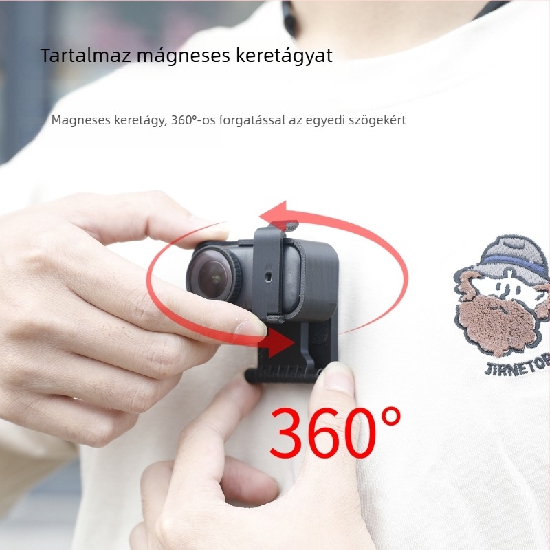 kipye Mágneses bővítő pánt DJI Nano akciókamera számára — műanyag + magnet, rejtett gyorskioldó alap