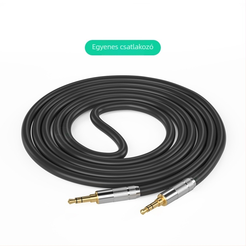 3,5 mm-es férfi–férfi audio-kábel, oxigénmentes rézből, aranyozott bevonattal, AUX MP3-hoz és autóhifihez