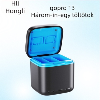 GoPro Hero 13 töltőtok – ABS ház, Hongli márka, gyors töltés, akkumulátor tárolás