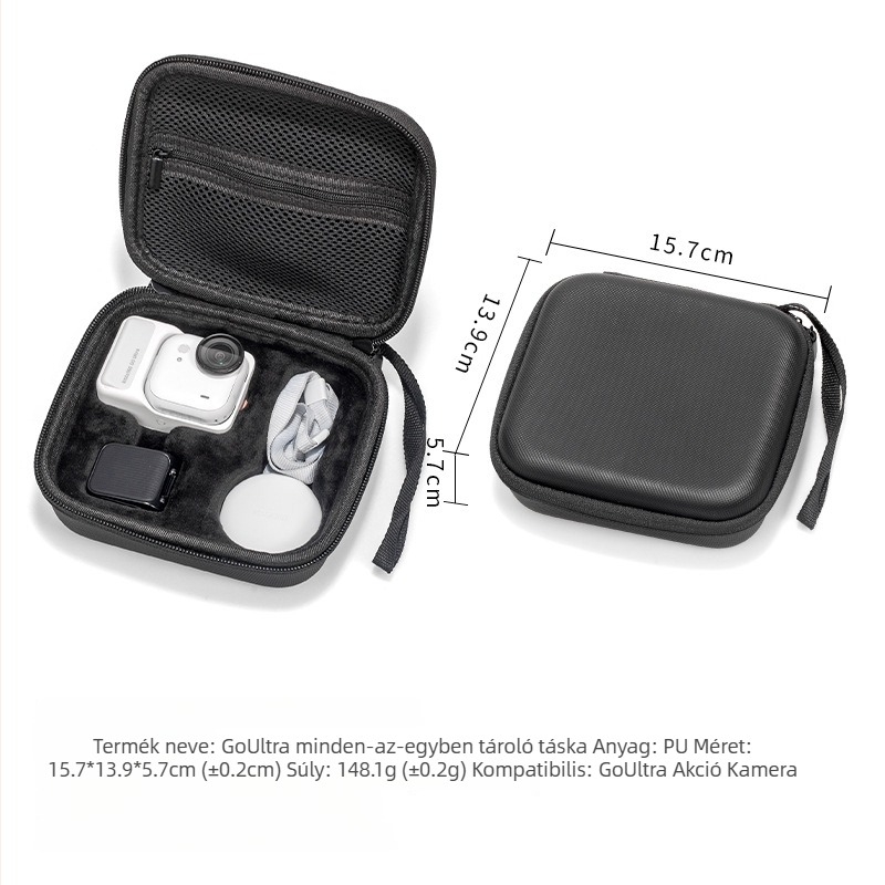 Insta360 GO Ultra EVA tároló tok – könnyű, ütésvédelmes, hordozható, kompatibilis GO Ultra-val, EVA anyag, logó nyomtatás elérhető