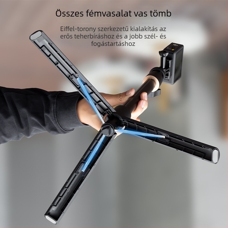 Selfie pálca akciókamerahoz, alumíniumötvözet, teleszkópos, logónyomás elérhető, tartozékként táska