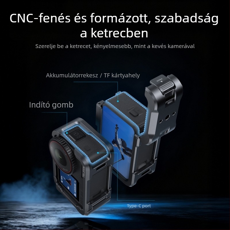 Telesin DJI Action6 alumíniumötvözet védőkeret – rabbit cage
