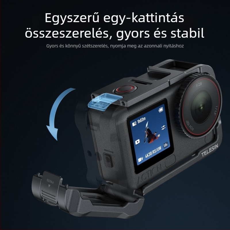 Telesin DJI Action6 alumíniumötvözet védőkeret – rabbit cage