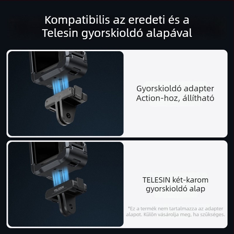 Telesin DJI Action6 alumíniumötvözet védőkeret – rabbit cage