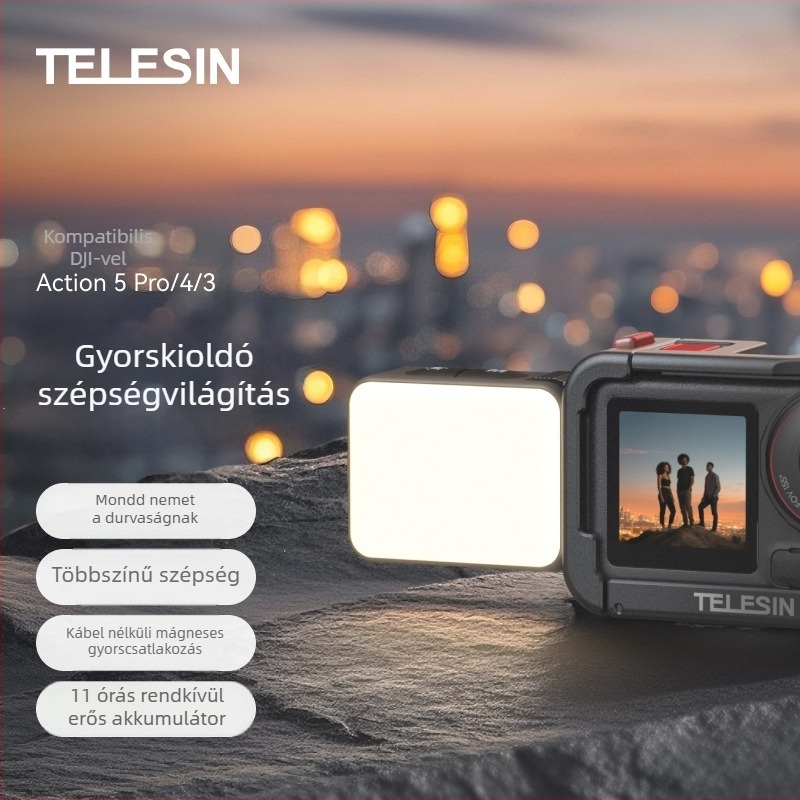 Taixun AC LED világítás DJI Action 3/4/5 Pro mágneses gyorskioldó tartóval