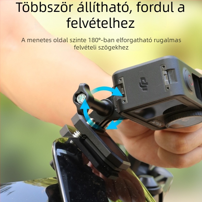 Motorkerékpár szélvédő tartó akciókamerákhoz, alumíniumötvözetből készült klipsz, DJI 360 kiegészítő