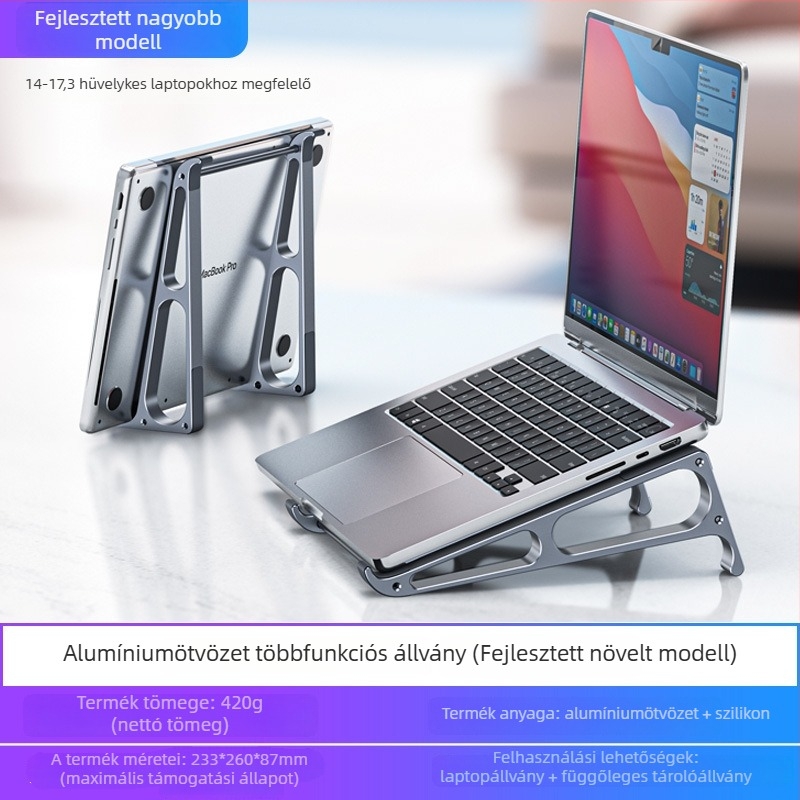 Orico MA-13 Laptopállvány – összecsukható, alumínium ötvözet, függőleges tartó, hűtés