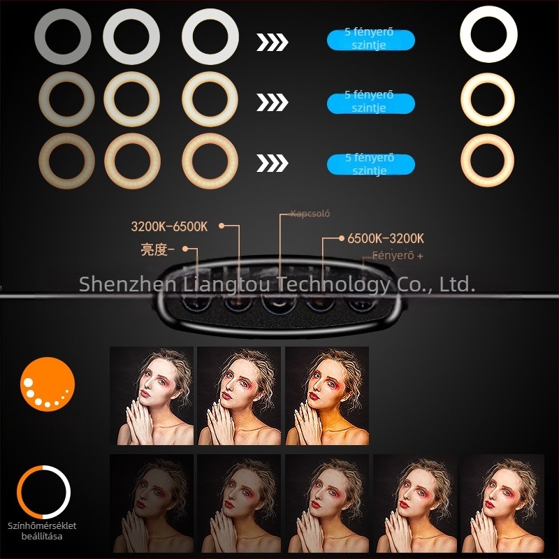 Számítógéphez és videókonferenciákhoz készült videó világítás – 5V, 10W, 3200–6500K