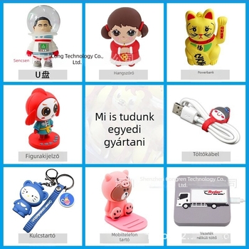 Kreatív Bluetooth hangszóró személyre szabott 3D-s dizájnnal, mini PVC-szilikon figura