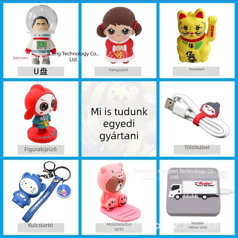 Kreatív Bluetooth hangszóró személyre szabott 3D-s dizájnnal, mini PVC-szilikon figura