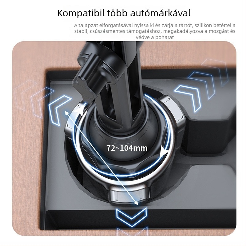 Forgó autós tartó tabletához és telefonhoz, univerzális