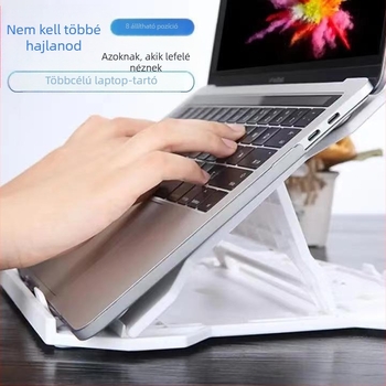 Laptop állvány hűtéssel, forgó, összecsukható asztali alap