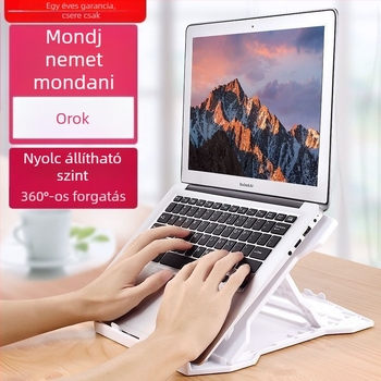Laptop állvány hűtéssel, forgó, összecsukható asztali alap