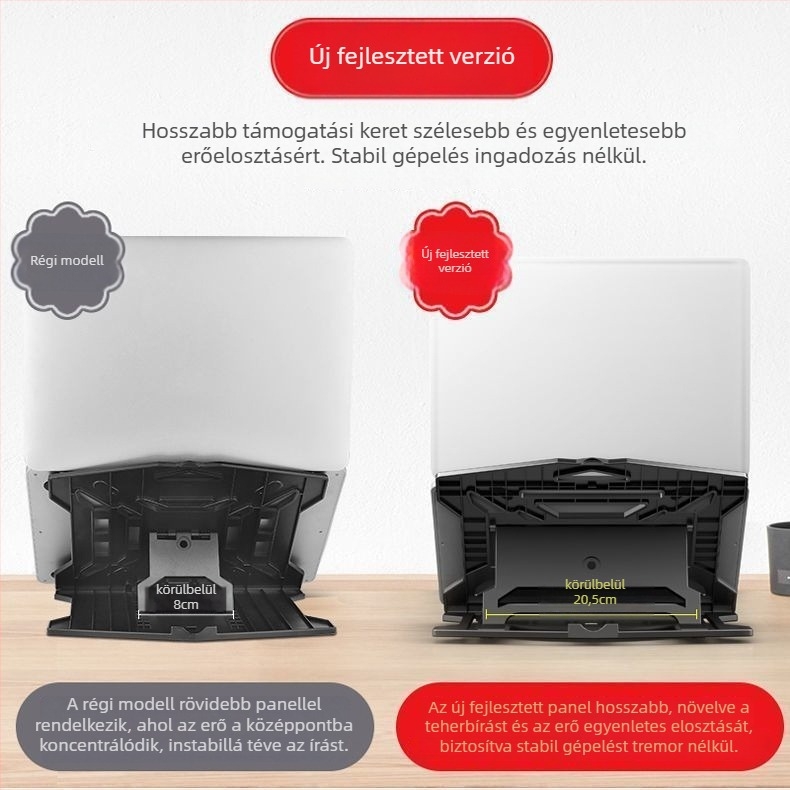 Laptop állvány hűtéssel, forgó, összecsukható asztali alap