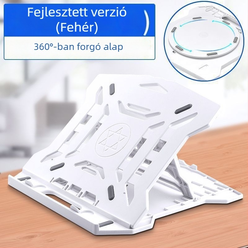 Laptop állvány hűtéssel, forgó, összecsukható asztali alap
