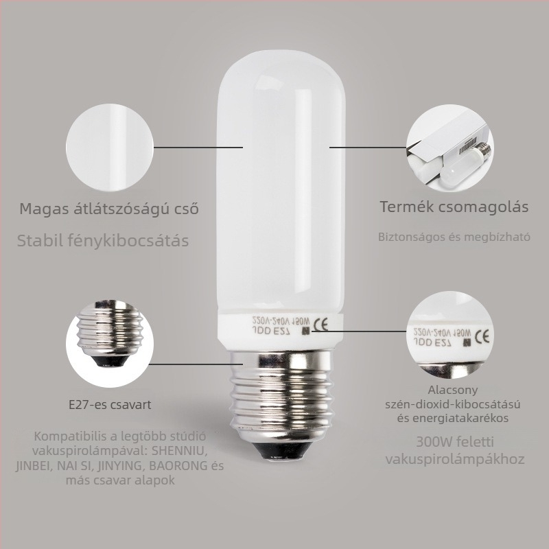 Professzionális fotóstúdió fény, 150W, 220-230V, dimmelhető és szabályozható a fényerő