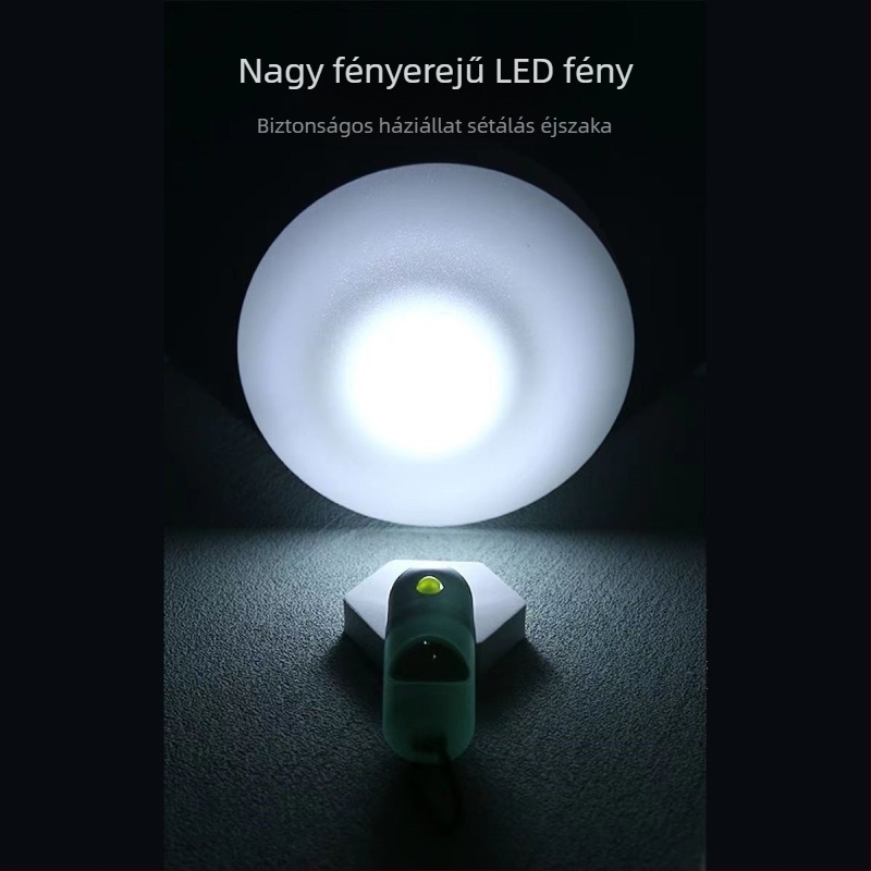 LED-es világítással ellátott kutyapiszkos zacskó adagoló és hordozható tároló kapszula kültéri sétákhoz
