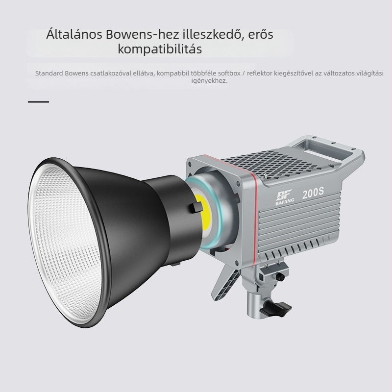 BF-200S stúdiófény, 200W, 2700-6500K, 0-100% fokozatmentes fényerő-szabályozás, AC100-240V