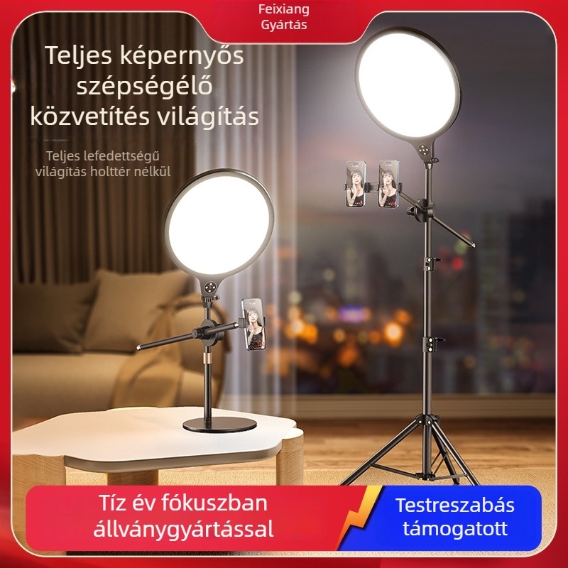 LED töltőfény asztali élő közvetítéshez – három színhőmérséklet, DC 5V, ≤10W, testreszabható