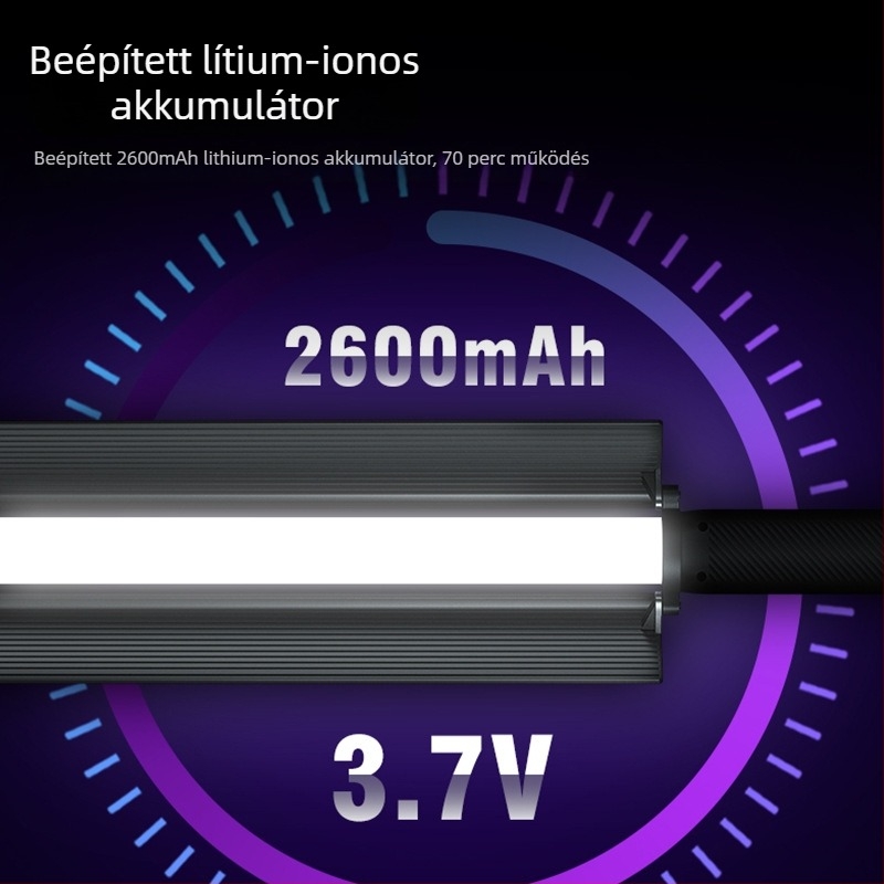 LED töltőfény bot, modell RSL-01, 7.5W, három színhőmérséklet, kézi használat
