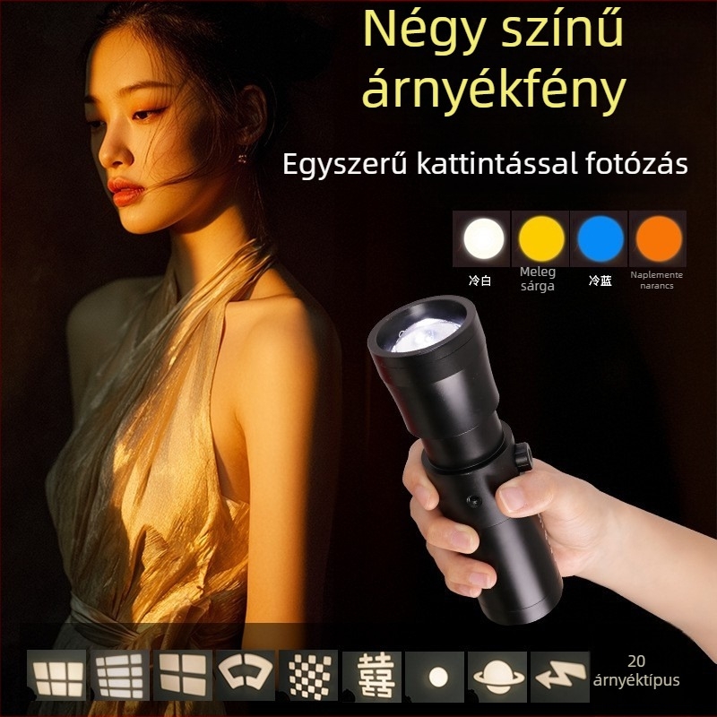 Fénykiegészítő fotózáshoz, fém modell lámpa, 2700–3500K, <10W, 5V