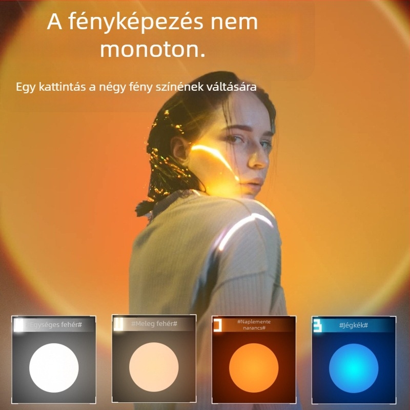 Fénykiegészítő fotózáshoz, fém modell lámpa, 2700–3500K, <10W, 5V
