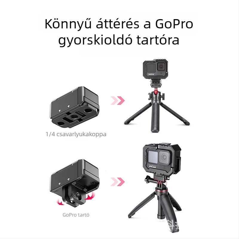 Insta360 X5/4/3/2-kompatibilis gyorskioldó lemez és alap, alumíniumötvözet, sportkamera-kiegészítő