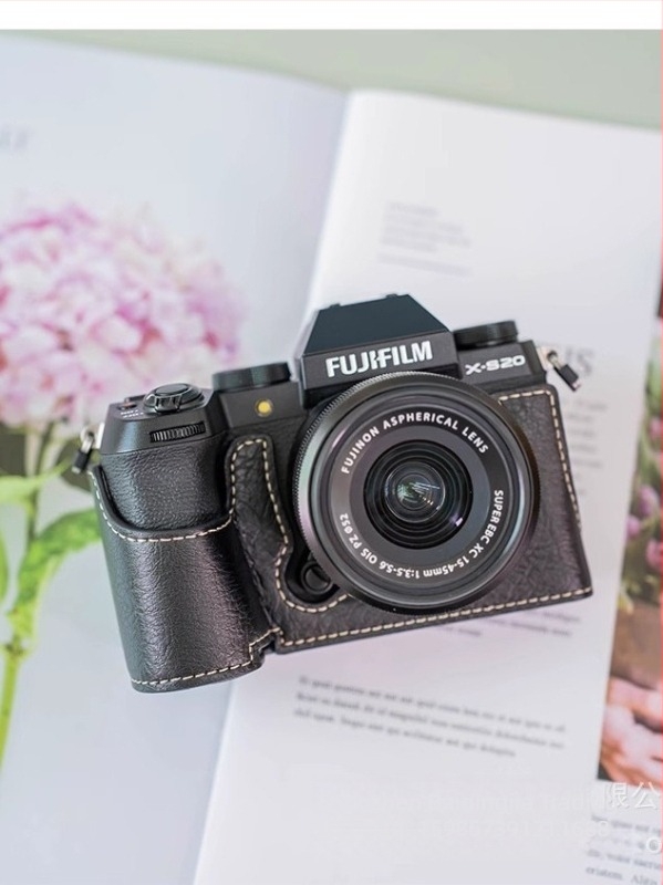 Fuji XS20 tükör nélküli fényképezőgép válltáska – PU bőr, XS20-kompatibilis, retro félkész készlet, hordozható fotózás táska