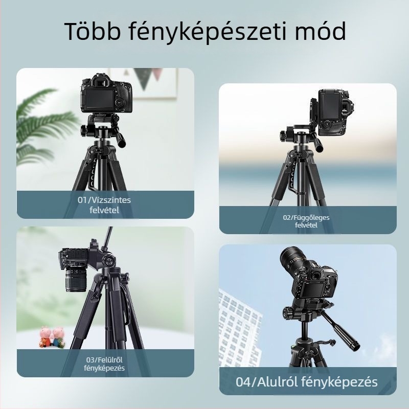 DSLR/Mirrorless/Phone Tripod Ball Head, 5 részes karbonszálas
