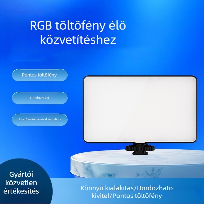 WL-R2 kézi kitöltő fény fotózáshoz, 8W, 3.7V, 2700–3500K