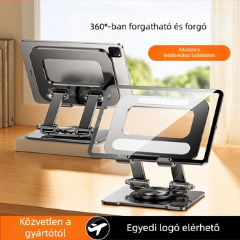 Forgatható és hajtogatható mobiltelefon és tablet-stand | Univerzális kompatibilitás (iPad, iPhone, iPod touch), 3 hónap garancia, Logó és doboz testreszabás