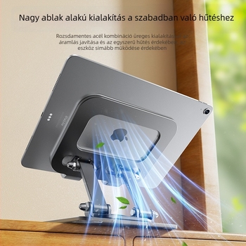 Forgatható és hajtogatható mobiltelefon és tablet-stand | Univerzális kompatibilitás (iPad, iPhone, iPod touch), 3 hónap garancia, Logó és doboz testreszabás