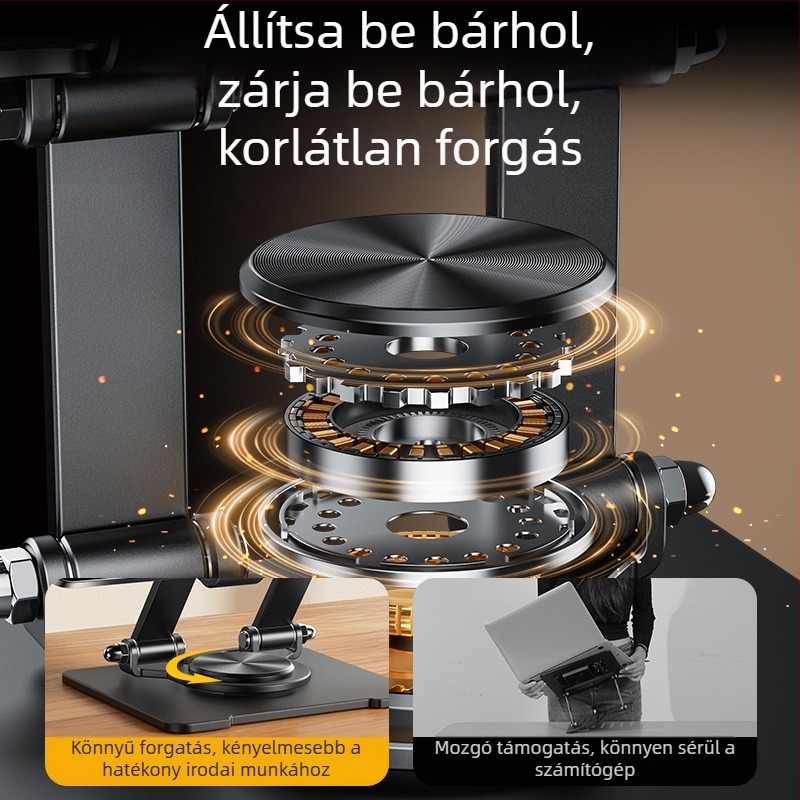 Forgatható és hajtogatható mobiltelefon és tablet-stand | Univerzális kompatibilitás (iPad, iPhone, iPod touch), 3 hónap garancia, Logó és doboz testreszabás
