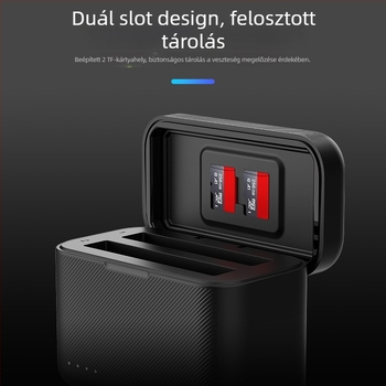 TELESIN Insta360 X4 akkumulátortöltő töltődobozzal és tápegység-kábellel, modell S0-BCG-07-TIS, műanyag