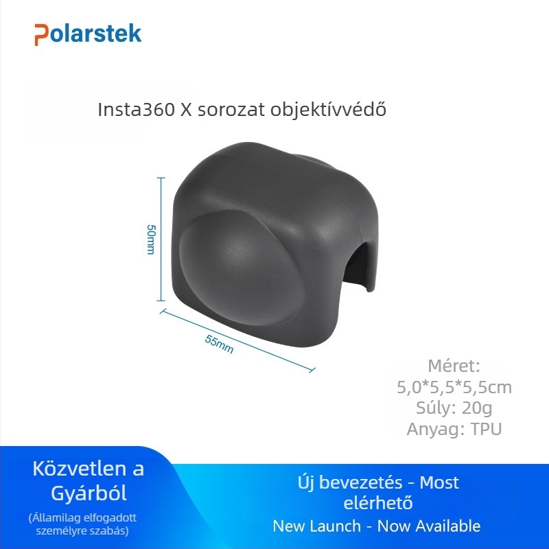 TPU objektívvédő sapka Insta360 X5/X4/X3 kamerákhoz — Polarstek Sx-06