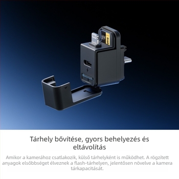 Insta360 X5 tárolómodul — Shadowstone eredeti kiegészítők, plug‑and‑play, rugalmas ragasztóalap