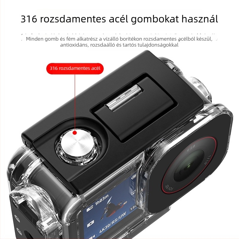 Mágneses vízálló védőhéj DJI Action 5 Pro/4/3 – akril merülő tok